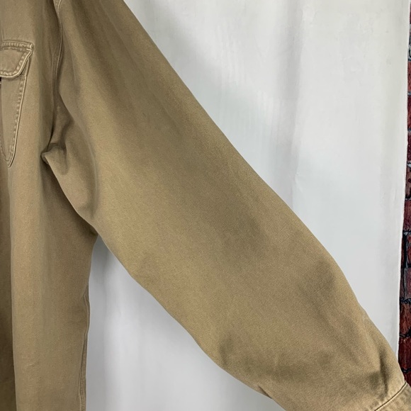 Carhartt Heavyweight Long Sleeve Khaki Tan Brown Tradesman Work Shirt Size 3XL - Picture 5 of 9